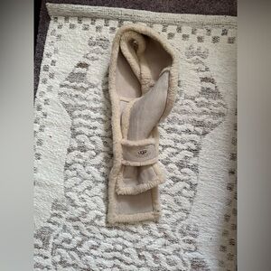 UGG Beige Shearling Scarf